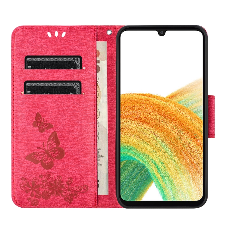 SKLO + PUZDRO 2v1 pre Samsung Galaxy S24 5G - Knižkové puzdro BUTTERFLY ružové