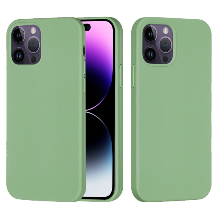 9D SKLO + PUZDRO 2v1 pre Apple iPhone 14 Pro - Silikónové zelené