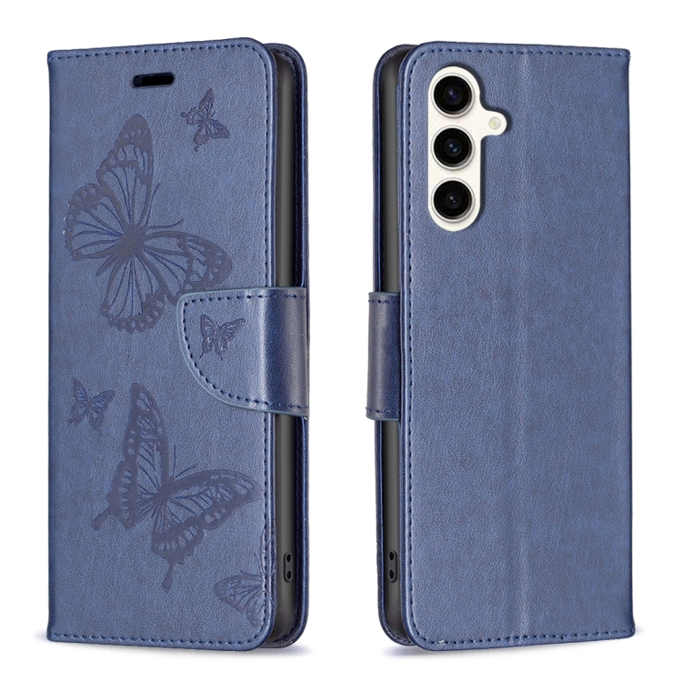 Knižkové puzdro pre Samsung Galaxy S23 FE - BUTTERFLY modré