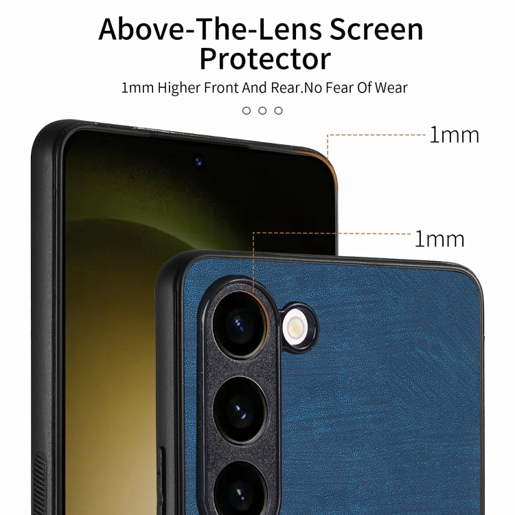 Zadný kryt pre Samsung Galaxy S23 FE - LEATHER modrý