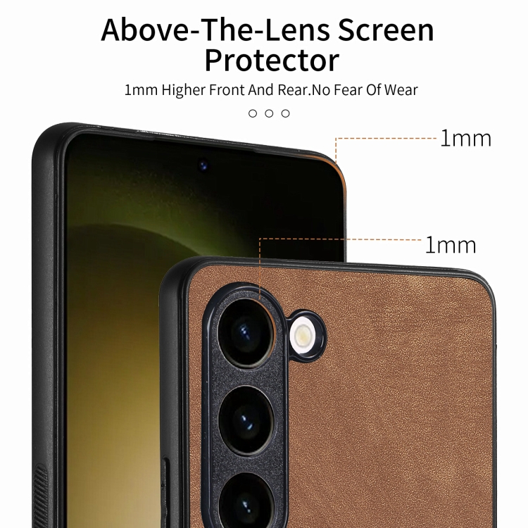 Zadný kryt pre Samsung Galaxy S23 FE - LEATHER hnedý