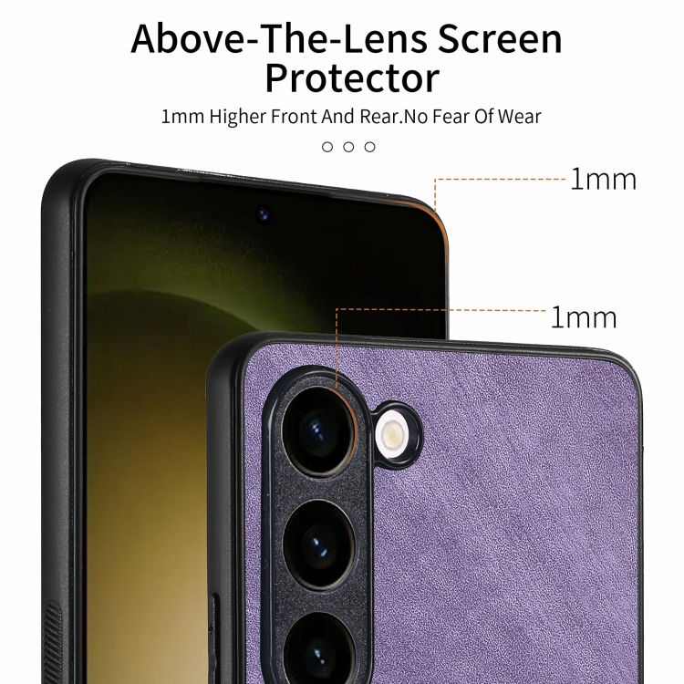 Zadný kryt pre Samsung Galaxy S23 FE - LEATHER fialový