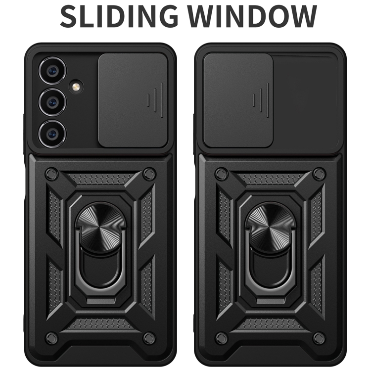 SKLO + KRYT 2v1 pre Samsung Galaxy S23 FE - Tvrdený ARMOR SLIDING ružový