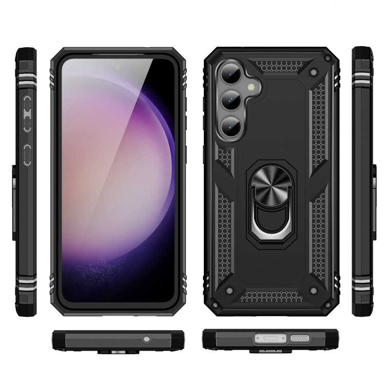 Tvrdený kryt pre Samsung Galaxy S23 FE - RING ARMOR čierny