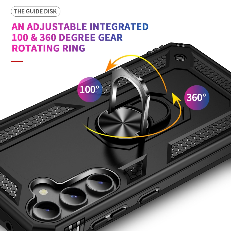 Tvrdený kryt pre Samsung Galaxy S23 FE - RING ARMOR čierny
