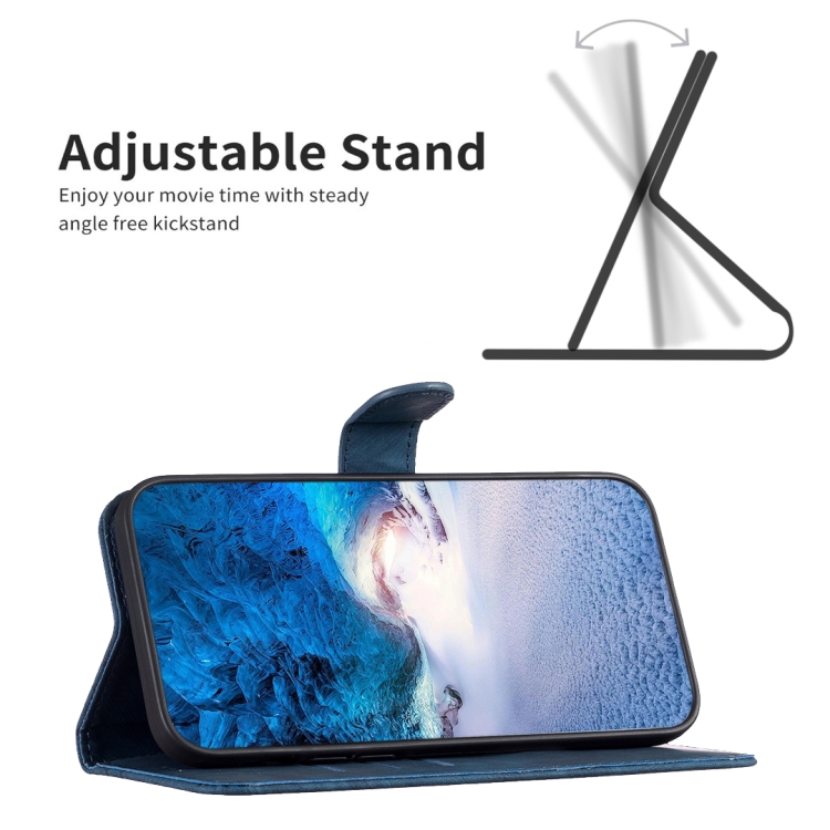 SKLO + PUZDRO 2v1 pre Xiaomi Redmi 13C - Knižkové puzdro PLAID modré
