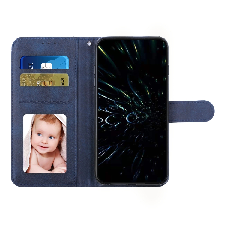 Knižkové puzdro pre Xiaomi Redmi 13C - STITCHING modré