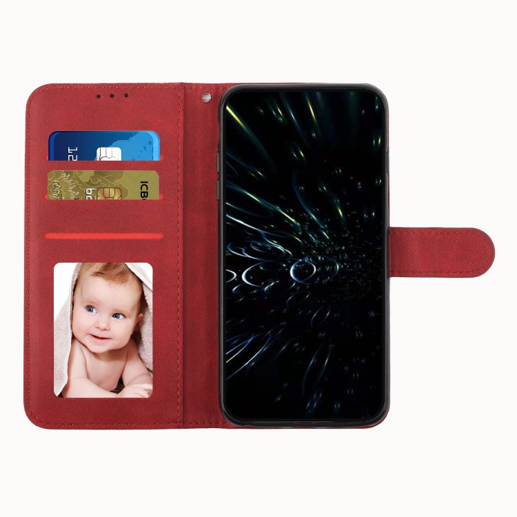 Knižkové puzdro pre Xiaomi Redmi 13C - STITCHING červené