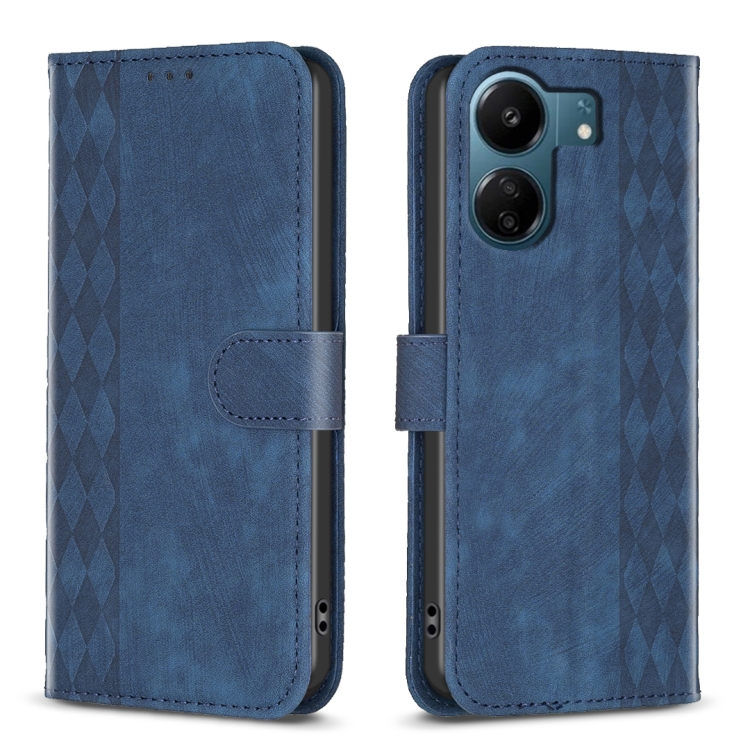 Knižkové puzdro pre Xiaomi Redmi 13C - PLAID modré