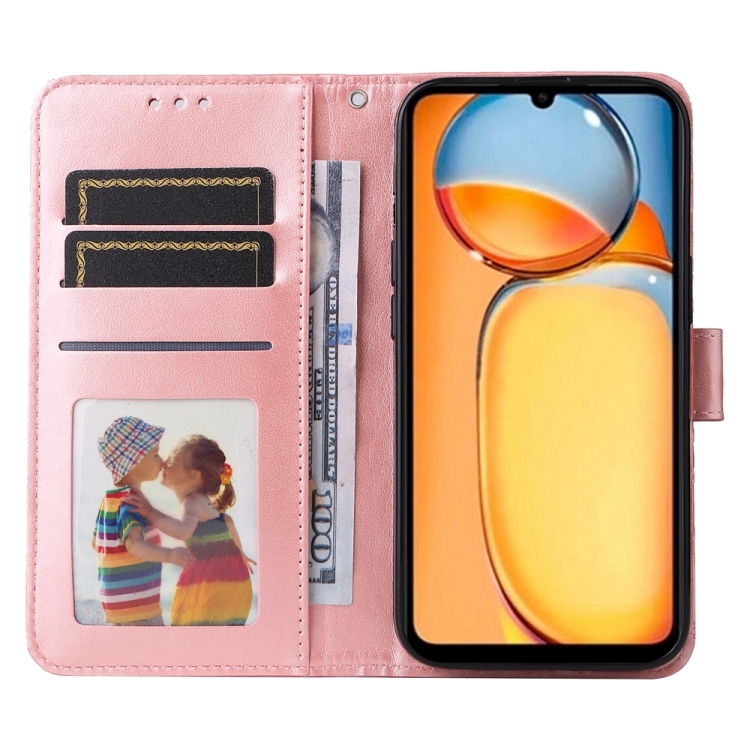 Knižkové puzdro pre Xiaomi Redmi 13C - MANDALA ružové