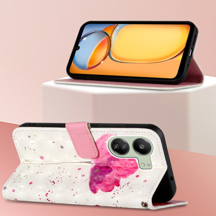 Knižkové puzdro pre Xiaomi Redmi 13C - INK FLOWER