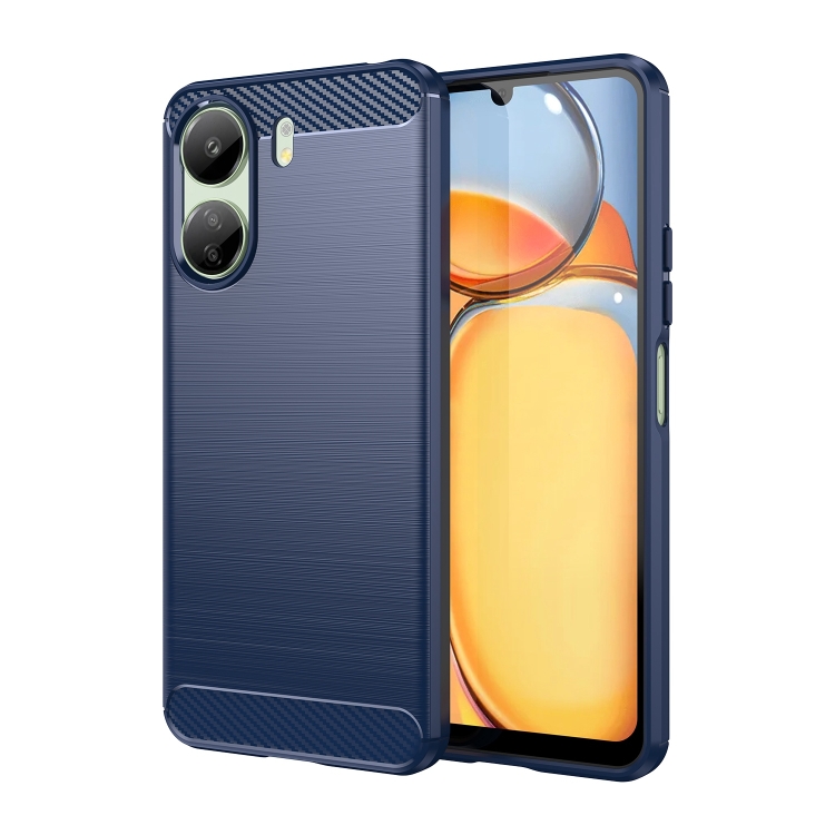 SKLO + PUZDRO 2v1 pre Xiaomi Redmi 13C - CARBON modrý