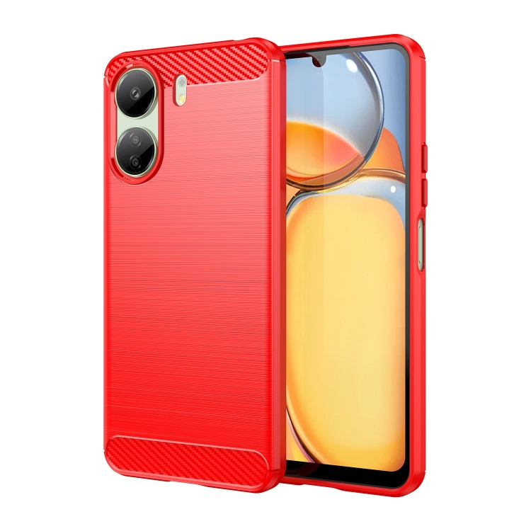 SKLO + PUZDRO 2v1 pre Xiaomi Redmi 13C - CARBON červený