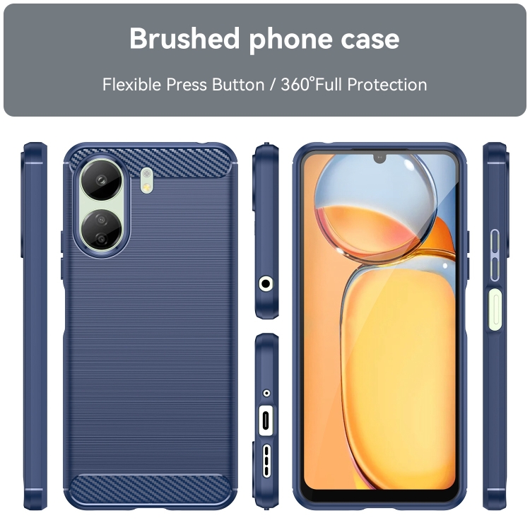 Zadný obal pre Xiaomi Redmi 13C - CARBON modrý