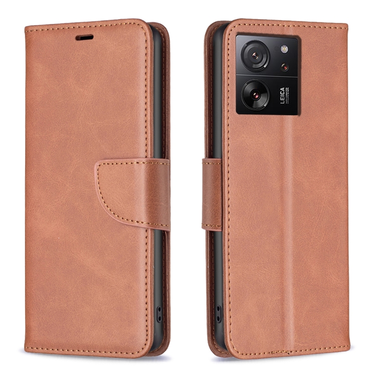 SKLO + PUZDRO 2v1 pre Xiaomi 13T / 13T Pro - Knižkové puzdro SOLID hnedé