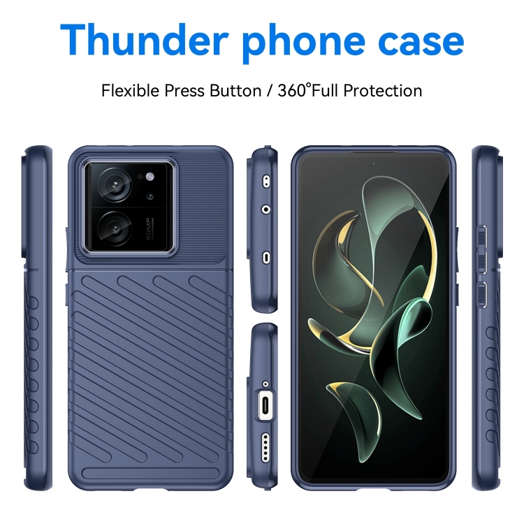 SKLO + KRYT 2v1 pre Xiaomi 13T / 13T Pro - Zadný THUNDER modrý