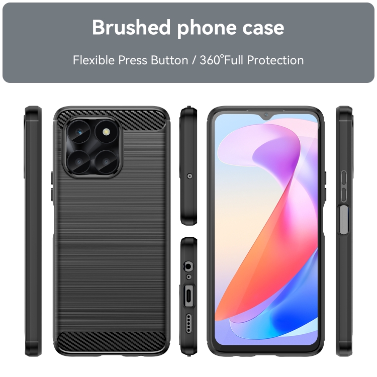 SKLO + KRYT 2v1 pre Honor X6a - Zadný CARBON čierny