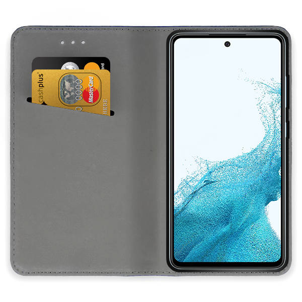 SKLO + PUZDRO 2v1 pre Samsung Galaxy A55 5G - Knižkové puzdro MAGNET červené