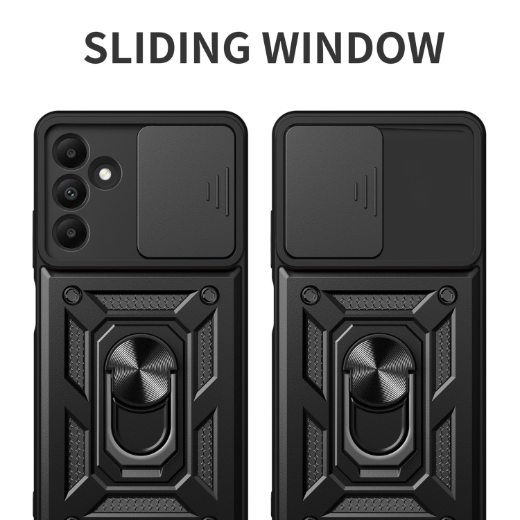 SKLO + KRYT 2v1 pre Samsung Galaxy A15 / A15 5G - Tvrdený ARMOR SLIDING modrý