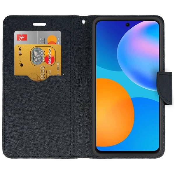 SKLO + PUZDRO 2v1 pre Samsung Galaxy A35 5G - Knižkové puzdro FANCY čierne