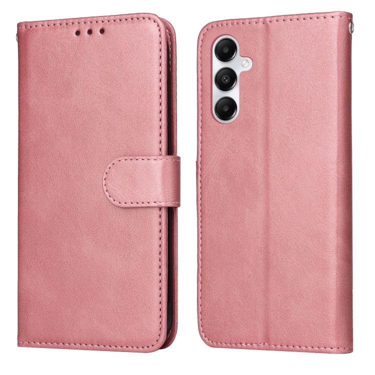 SKLO + PUZDRO 2v1 pre Samsung Galaxy A05s - Knižkové puzdro SOLID ružové