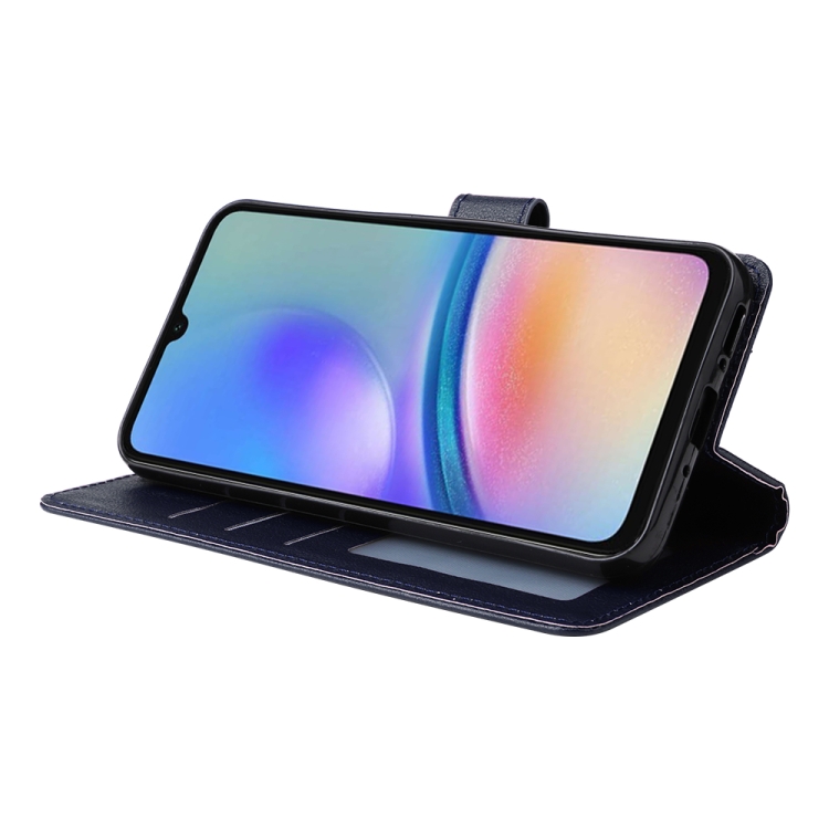 SOLID Peňaženkové puzdro pre Samsung Galaxy A05s - modré