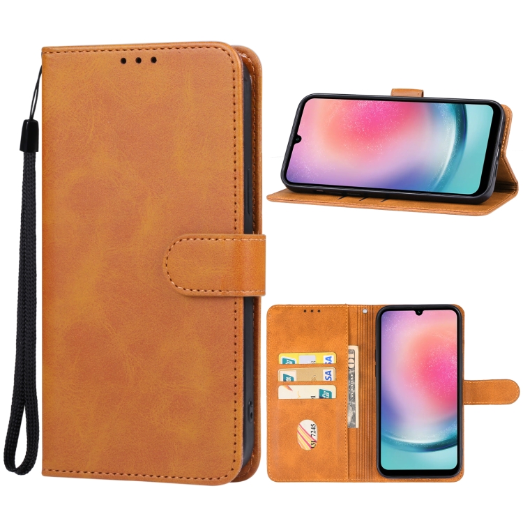 SKLO + PUZDRO 2v1 pre Samsung Galaxy A25 5G - Knižkové puzdro SOLID hnedé