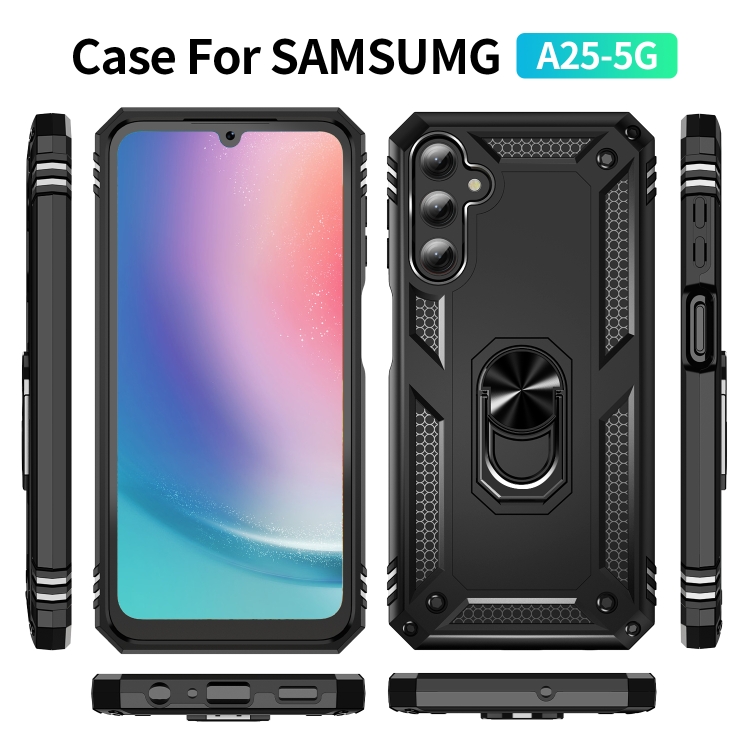 RING ARMOR Tvrdený kryt pre Samsung Galaxy A25 5G - čierny