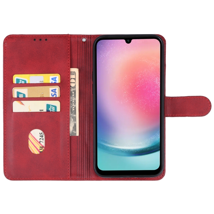 SOLID Peňaženkové puzdro pre Samsung Galaxy A25 5G - červené