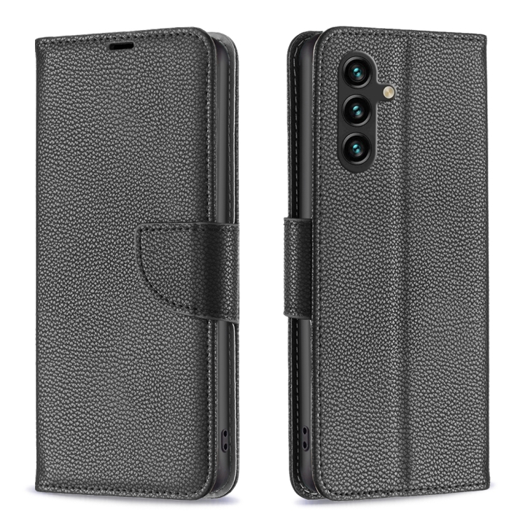 SKLO + PUZDRO 2v1 pre Samsung Galaxy A15 / A15 5G - Knižkové puzdro LAMBSKIN čierne