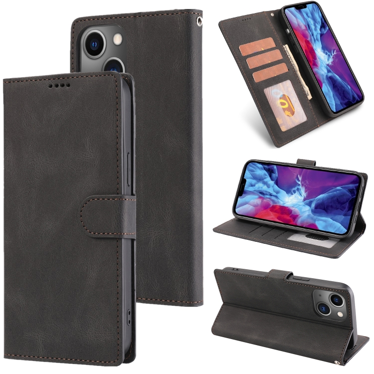 Knižkové puzdro pre Apple iPhone 14 Plus - Solid čierne