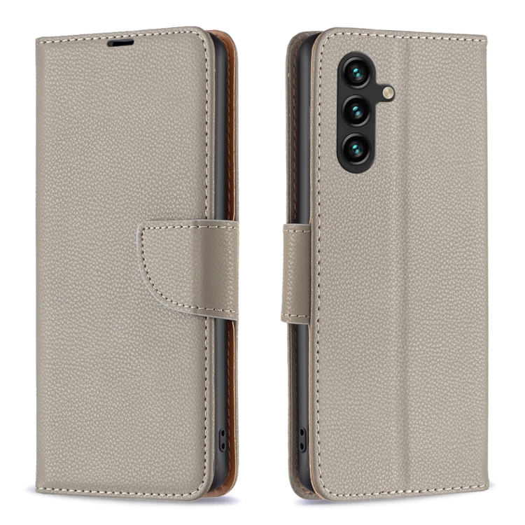 LAMBSKIN Peňaženkové puzdro pre Samsung Galaxy A15 / A15 5G - sivé