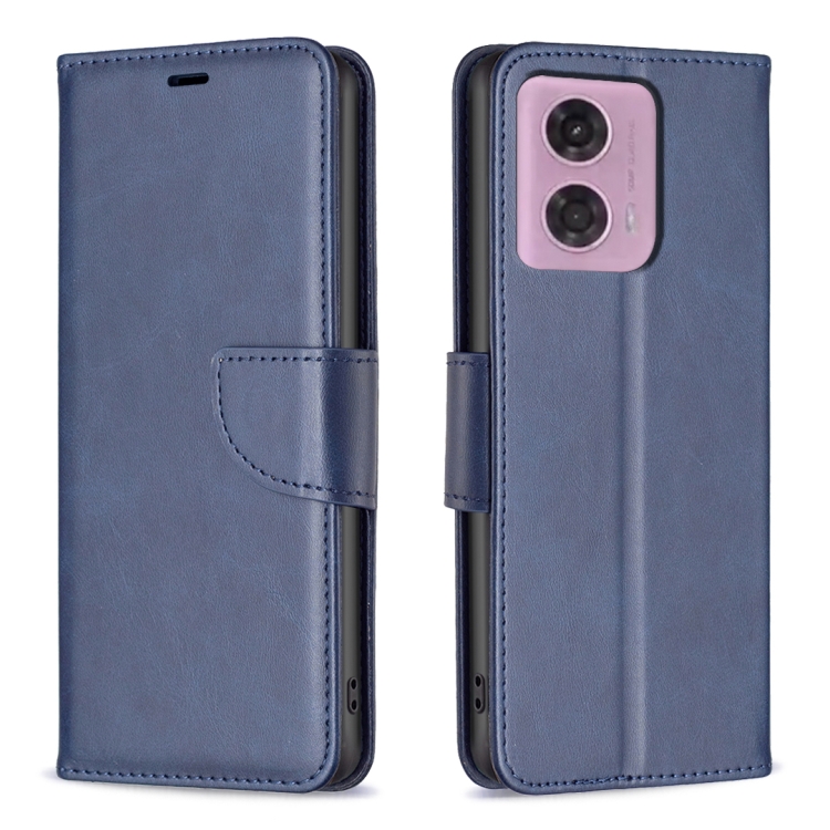 SKLO + PUZDRO 2v1 pre Motorola Moto G34 5G - Knižkové puzdro LAMBSKIN modré