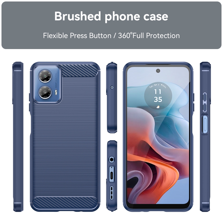 CARBON Zadný kryt pre Motorola Moto G34 5G - modrý