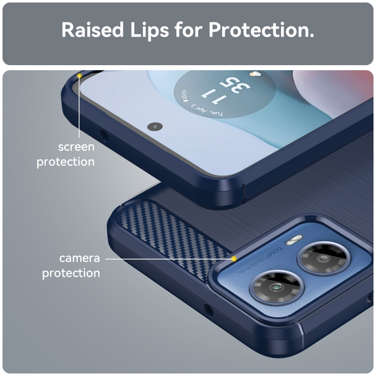 CARBON Zadný kryt pre Motorola Moto G34 5G - modrý