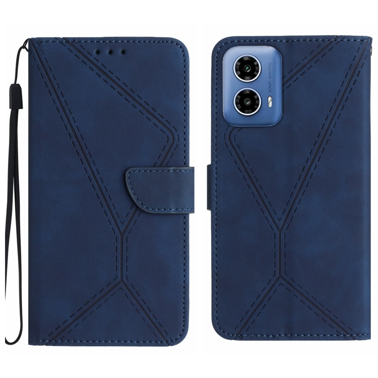 STITCHING Peňaženkové puzdro pre Motorola Moto G34 5G - modré