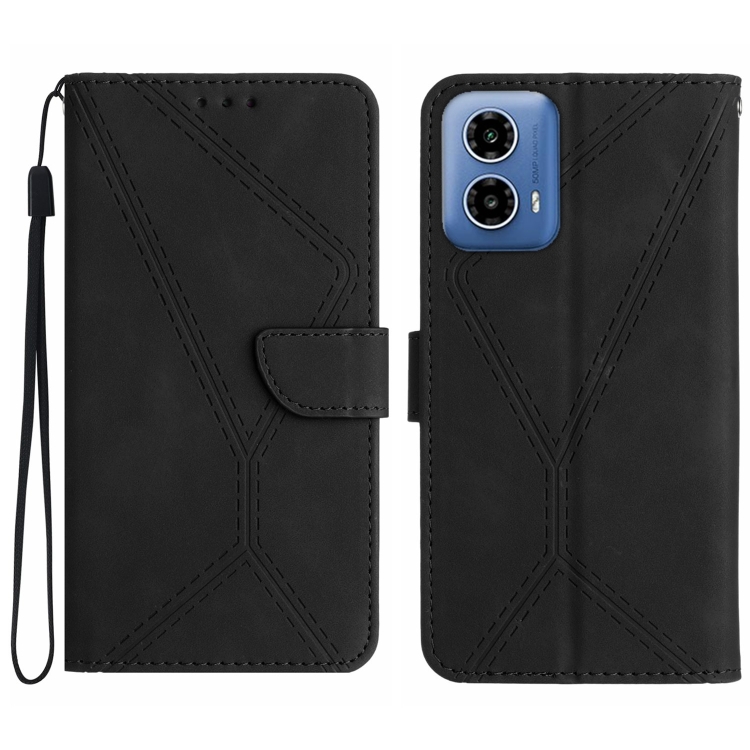 STITCHING Peňaženkové puzdro pre Motorola Moto G34 5G - čierne