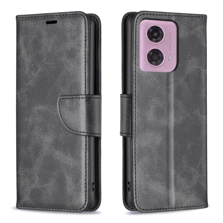 LAMBSKIN Peňaženkové puzdro pre Motorola Moto G34 5G - čierne