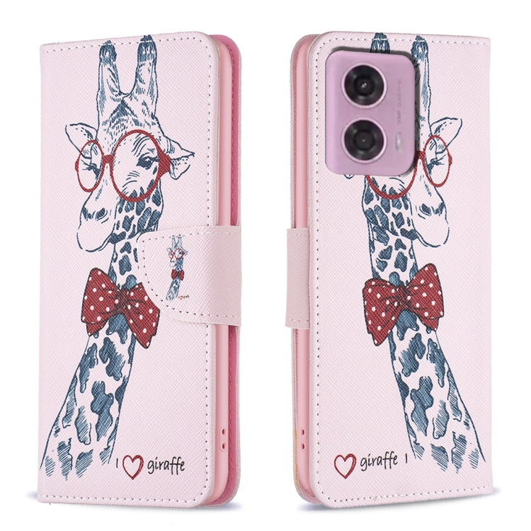SKLO + PUZDRO 2v1 pre Motorola Moto G04 / G24 / G24 Power - Knižkové puzdro INK Žirafa