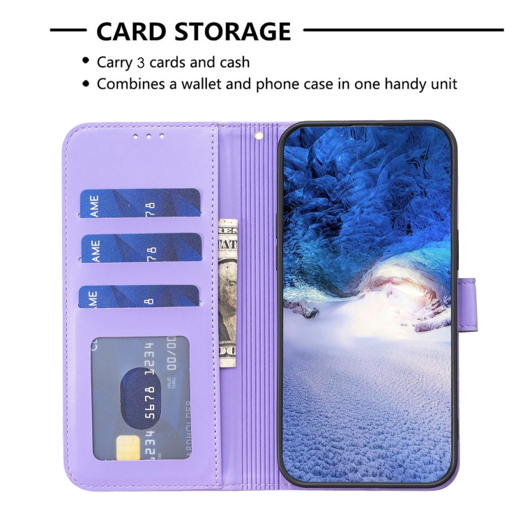 LEAF Peňaženkové puzdro pre Motorola Moto G04 / G24 / G24 Power - fialové