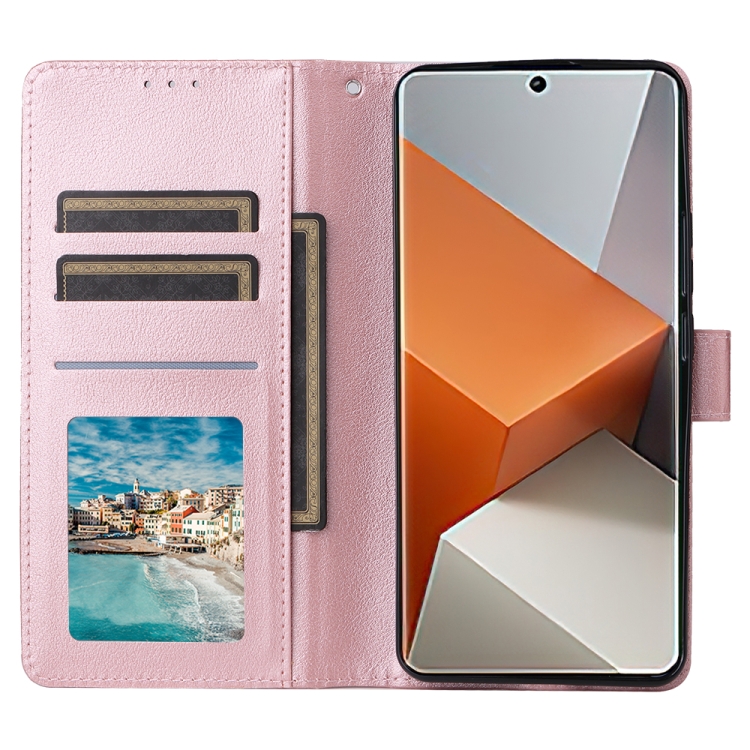 SKLO + PUZDRO 2v1 pre Xiaomi Redmi Note 13 Pro+ 5G - Knižkové puzdro SOLID ružové