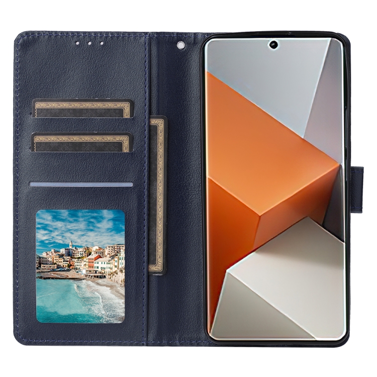 SKLO + PUZDRO 2v1 pre Xiaomi Redmi Note 13 Pro+ 5G - Knižkové puzdro SOLID modré