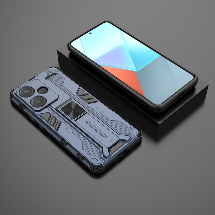 ARMOR HOLDER Tvrdený kryt pre Xiaomi Redmi Note 13 Pro+ 5G - modrý