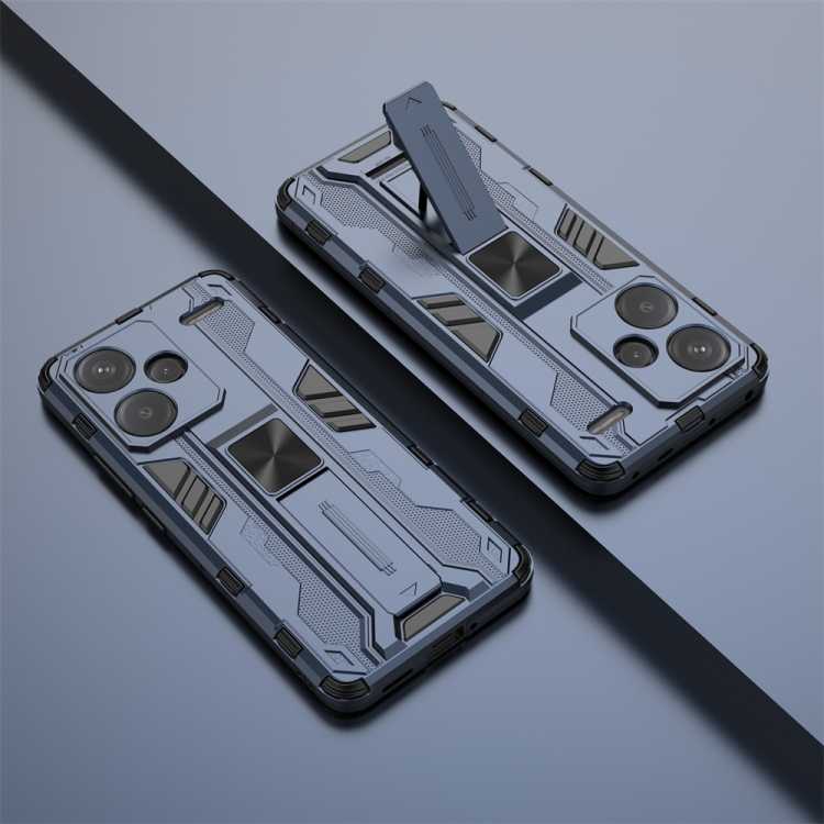 ARMOR HOLDER Tvrdený kryt pre Xiaomi Redmi Note 13 Pro+ 5G - modrý