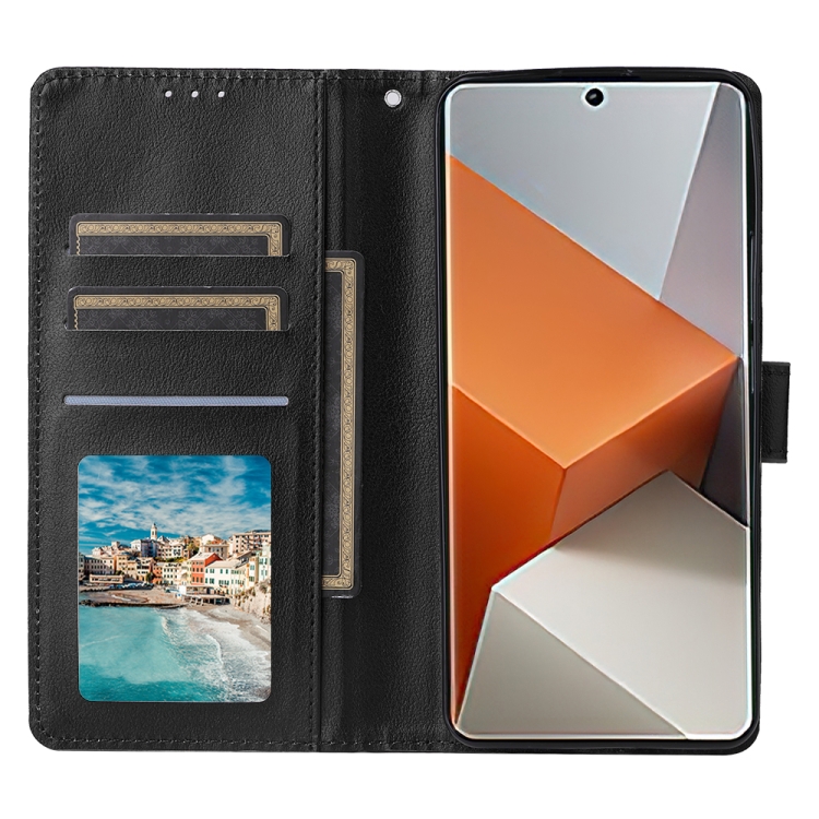SOLID Peňaženkové puzdro pre Xiaomi Redmi Note 13 Pro+ 5G - čierne