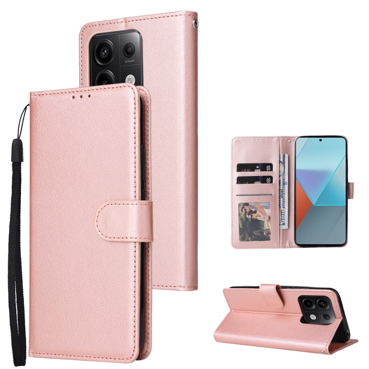 SKLO + KRYT 2v1 pre Xiaomi Redmi Note 13 Pro 5G - Knižkové puzdro SOLID ružové