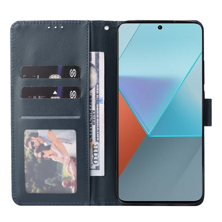 SKLO + KRYT 2v1 pre Xiaomi Redmi Note 13 Pro 5G - Knižkové puzdro SOLID modré