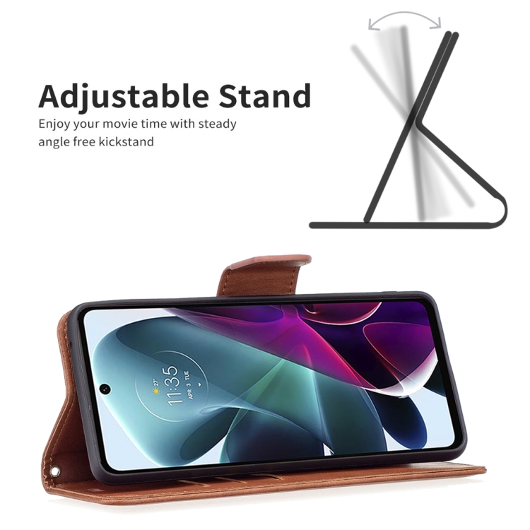 9D SKLO + PUZDRO 2v1 pre Motorola Moto G200 5G - Knižkové Solid hnedé