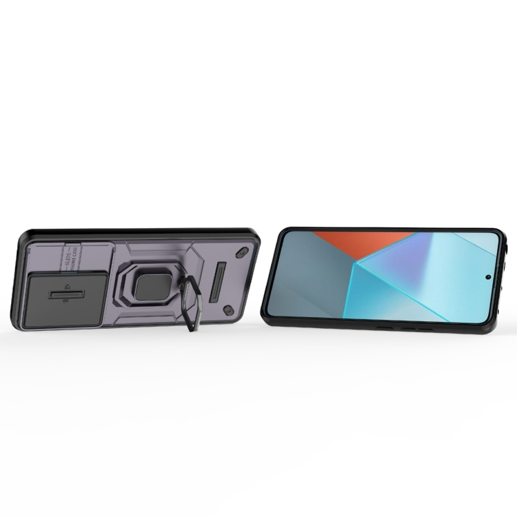 ARMOR HOLDER Tvrdený zadný kryt pre Xiaomi Redmi Note 13 Pro 5G - fialový