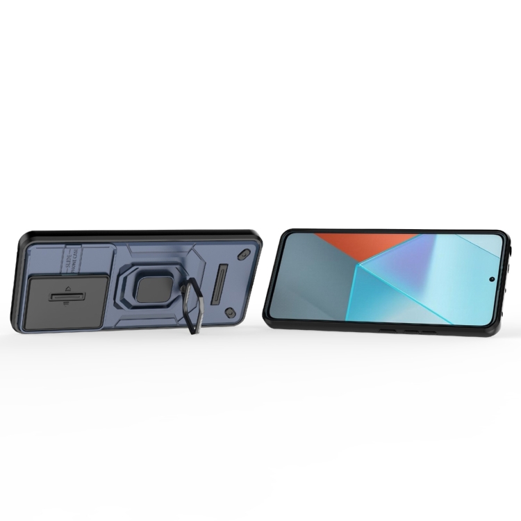 ARMOR HOLDER Tvrdený zadný kryt pre Xiaomi Redmi Note 13 Pro 5G - modrý